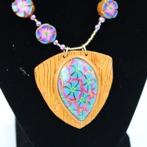 Polymer Clay necklace.